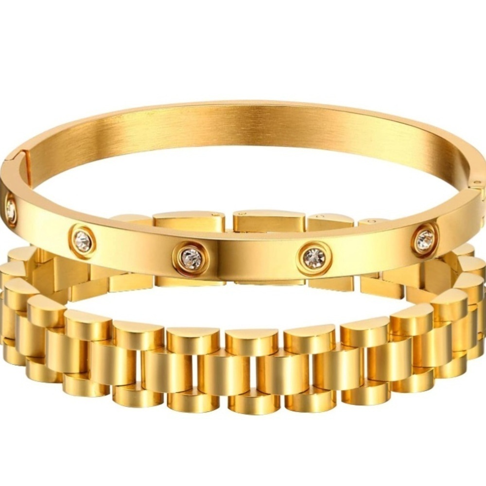Women’s Thick Link Bracelet Gold Bracelet for Women Girls Jewelry Gift Lover